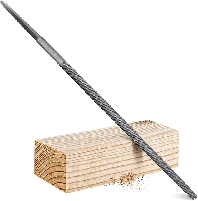 6" Round Medium Cut File, Double Cut Teeth, Made of High Carbon Steel, Half Round Hand File Without Handle, Suitable for Shaping Metal, Wood, etc