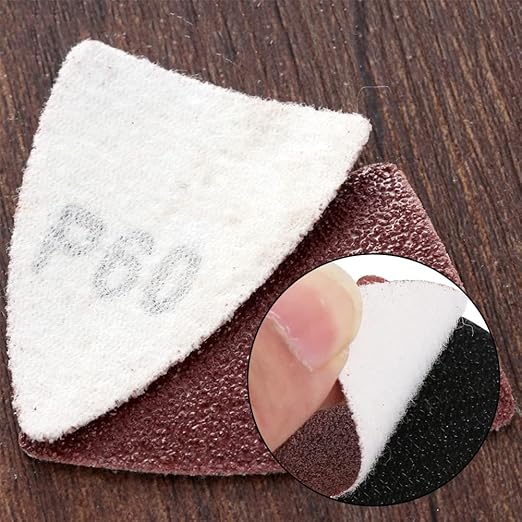 200Pcs Finger Sanding Pads, Hook and Loop Finger Sandpaper for Finger Oscillating Multi Tool Sanding Pad, Grit 40/60/80/100/120/180/240, for Wood/Plaster Other Surfaces Polish Sanding