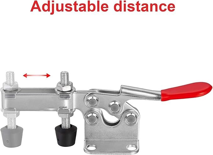 Accessbuy Toggle Clamp Heavy Duty Large Hold Down Clamp 225D 500Lbs Holding Capacity Antislip Horizontal Quick Release Clamp (3Pack)