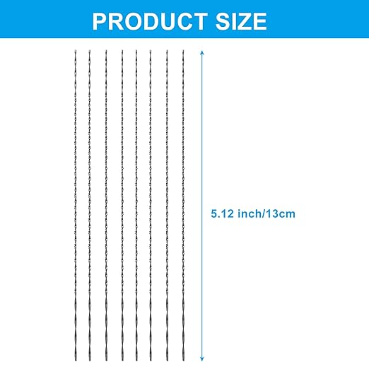 Scroll Saw Blade, 12 Pcs Spiral Scroll Saw Blades for Wood Metal Plastic Cutting Sawing Carve (#4)