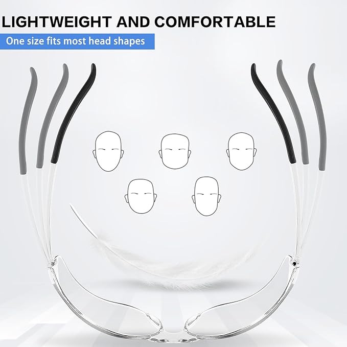 Clear Safety Glasses Bulk of 100,ANSI Z87.1 Eye Protection Goggles with Scratch and Impact Resistant for Construction and Laboratory