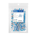 Kuject 50PCS Solder Seal Wire Connectors AWG 16-14, Blue Solder Seal Heat Shrink Butt Connectors Terminals Solder Sleeve Waterproof Wire Splice Connector for Marine Automotive Boat Wire Joint