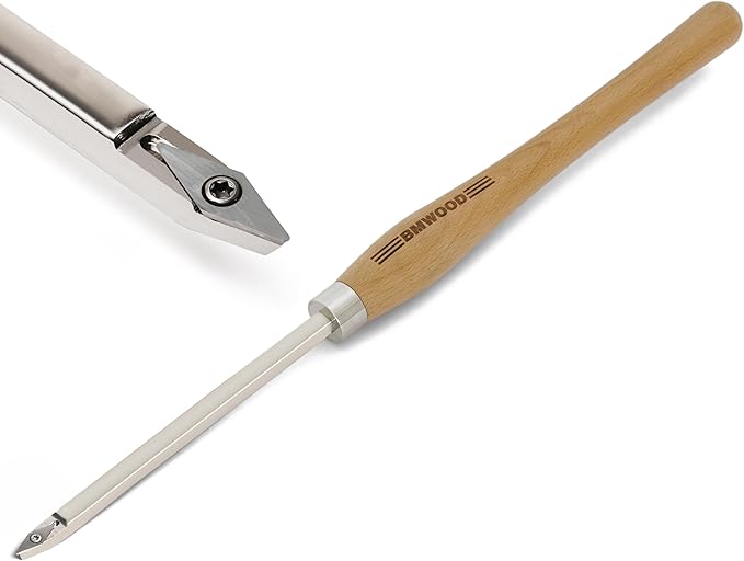 Overall length 23 3/4" Carbide Tipped Detailer Chisel For Woodturning, Beech handle length: 15 1/2", Tool bar length: 8 1/4", with 28 * 10 * 2.5mm-35°TCT DIAMOND BLADE