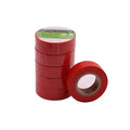 Electrical Tape Red 6 Pack 3/4-Inch by 30 Feet, Voltage Level 600V Dustproof, Adhesive for General Home Vehicle Auto Car Power Circuit Wiring Red