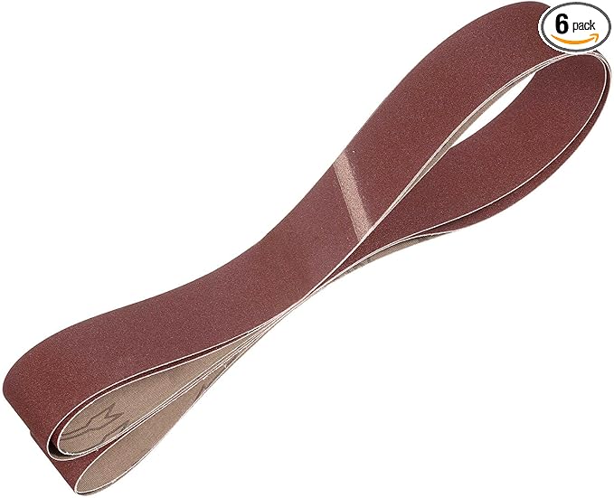 HARFINGTON 2 x 72 Inch Sanding Belts, 6 Pcs 150 Grits Aluminum Oxide Abrasive Belt Sander File Belt for Woodworking, Metal Polishing, Knife Sharpener