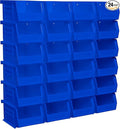 Akro-Mils 30210 AkroBins Plastic Hanging Stackable Storage Organizer Bin, 5-" x 4-" 3-", Blue, 24-Pack