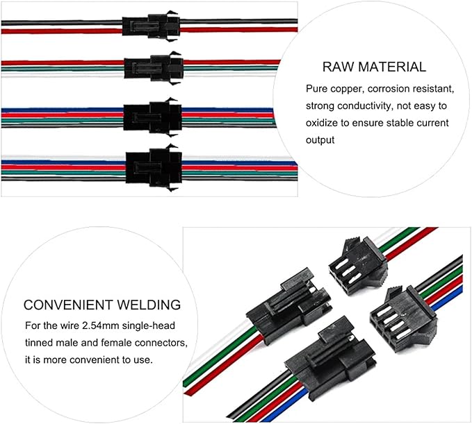 560 Pcs 2.54mm Pitch 2 3 4 5 Pin JST SM Connectors Male/Female Plug Housing Pin Header Crimp Terminals Assortment Kit