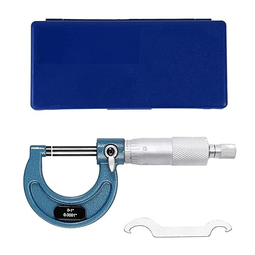 HDLNKAK Outside Micrometer, 0-1" Machinist Micrometer, 0.0001" Graduation Micrometer Set, Alloy Precision Micrometer, Machinist Tool, Micrometer Standard with Case