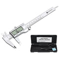 Neoteck 6 inch/150mm Digital Caliper Vernier Caliper Stainless Steel LCD Display Digital Caliper Measuring Tool with Fraction/Inch/MM Conversion Used for Inside,Outside Diameter,Depth,Step Measurement
