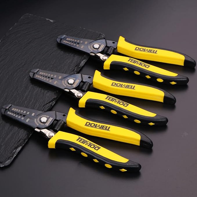 DOWELL 10-22 AWG Wire Stripping Tool Wire Stripper Cutter Pliers Tool Multi-Function Hand Tool for Electrician 2-Piece