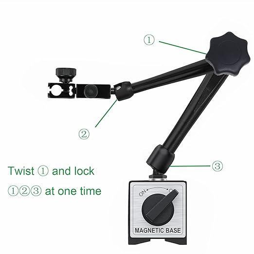 HDLNKAK Magnetic Base Stand 176 lbs Max Pull for Dial Indicator (Black)
