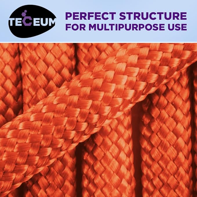 TECEUM 5/32" Paracord Rope 1000 – 1000ft / 200ft / 100ft / 50ft – Tactical Parachute Cord 4mm – 45+ Colors – Nylon String for Survival & Camping Gear – Stripe Cord for Survival – Utility Rope
