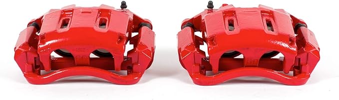 Power Stop Front S4996 Pair of High-Temp Red Powder Coated Calipers For Ford F-350 Super Duty 2005-2012, Ford F-450 Super Duty 2011-2012 [Model Specific]