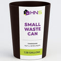 HOLDN’ STORAGE Small Trash Can - 1.58 Gallon Open Top Waste Bin, Compact Waste Can Perfect for Bathroom, Kitchen, Office, Dorm - Durable Garbage Can - Metallic Brown