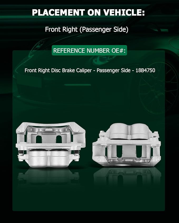 SCITOO Front Right Brake Caliper With Bracket 18B4750 Compatible For Ford For F-150 1999-2003, For Ford For F-150 Heritage 2004, For Lincoln Blackwood 2002