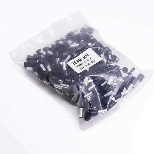 Fidioto 8AWG Wire Ferrule, 250pcs AWG8 Wire ferrules kit for Electric, Industrial, Chemical Industry, Power Control System, etc.