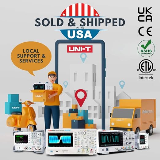 UNI-T UPO1202 200MHz 2Ch DSO Ultra Phosphor Digital Oscilloscope 1 GSa/s Memory Depth 56 Mpts 500,000 wfm/s 7in Display 1Mpts FFT Sampling Points