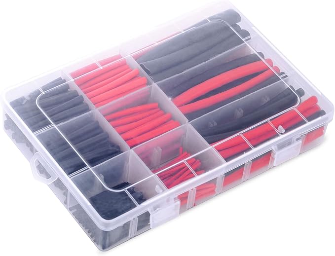 Nilight Heat Shrink 2:1 Electric Insulation Tube Kit 45mm Flame Retardant Wrap Cable Sleeve 270pcs 5 Colors 12 Sizes with Storage Box，2 Years Warranty