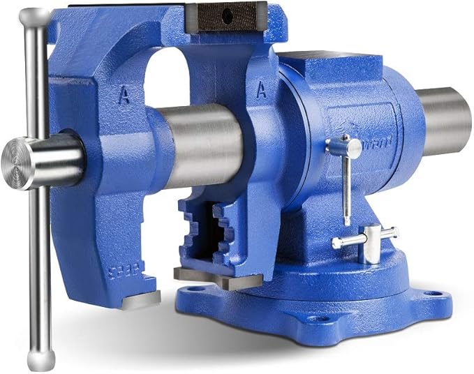 Forward HY-DT150B-6IN Heavy Duty Bench Vise 360-Degree Swivel Base and Head with Anvil (6")