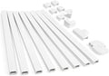 126in Cord Hider Kit, ZhiYo Cord Covers for Wall Mounted TV, Paintable Wire Cover for Cords, TV Cable Hider Wall Kit, Wall Cord Concealer, Cable Cover Wall Wire Management, 8xL15.7in W0.95in H0.55in