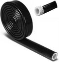 Insulation Heat Shielded Fire Thermo Armor Fire Sleeve Silicone Coated Fiberglass Heat Protection for Automotive Hose Lines & Electrical Wiring-（Black 3/4" ID x5FT）