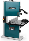 3Amp 9 Inch Benchtop Band Saw, 2-Speed（1700/2500FPM）with 360° Work Light, Miter Gauge & Rip fence, Steel Base, Band Saws for Woodworking