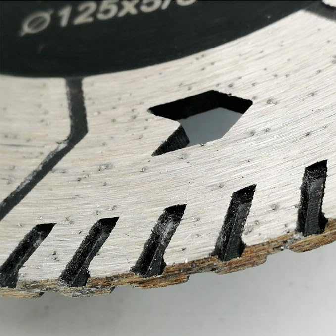 SHDIATOOL 5-Inch Diamond Cutting Disc, Granite Turbo Cutting Wheel, Saw Blades Two-in-One Design Cut Grind Sharpen Marble Concrete and Bricks