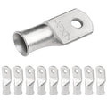 SELTERM 10pcs 2 AWG-#10 Stud Tinned Copper Wire Lugs, Heavy Duty Battery Cable Ends,2 Gauge Ring Terminals, UL Battery Lugs Marine Grade Copper Eyelets Electrical Battery Terminal Connectors