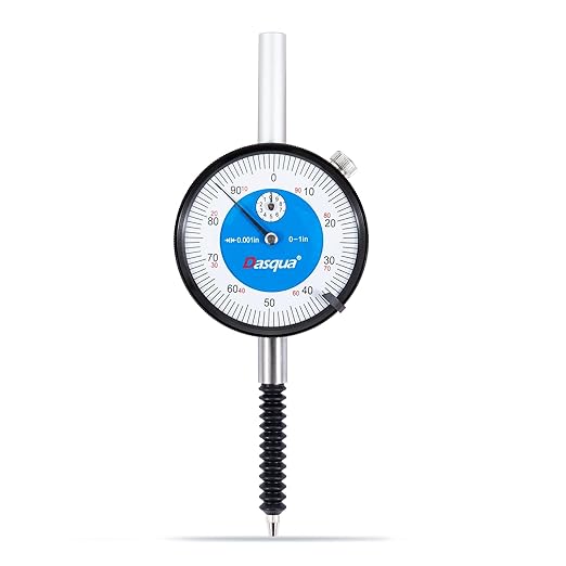 Dasqua Industrial Dial Indicator, Precision Dial Gaug, IP54 Shockproof Premium Dial Indicator 0-1",0.001 Graduation