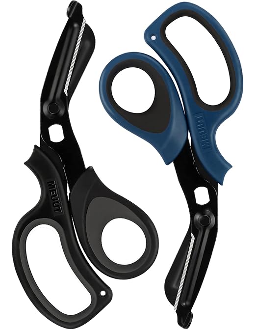 MEUUT 2 Pack Trauma Shears Bandage Scissors - Medical Supplies with 8 inch Heavy Duty Medical Scissors for EMT Workers Nurses