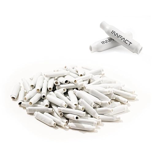 100 pcs Low Voltage B Connectors Crimp Splice Terminals– AWG 22-26 Small Gauge Dry Bean-Style Butt for Telephone, Alarm, Security, Intercom, and Network Applications (No Gel)