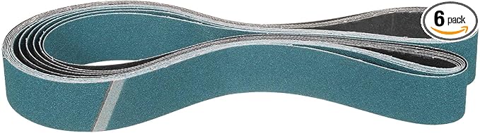2 x 72 Inch Sanding Belt, 6 Pcs 80 Grit Zirconia Knife Sharpener Belts Work Sharpening for Belt Sander Knife Carving Tool Metal Working