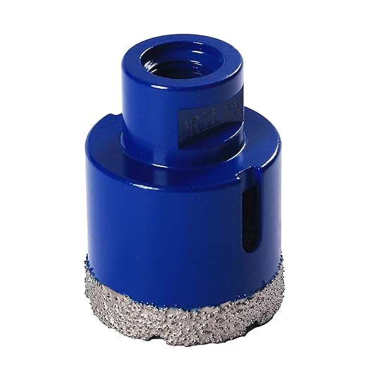 Drilax Pro Series 1-3/4 Inch Diamond Hole Saw for Angle Grinders | 1-3/8" Depth | 5/8"-11 Thread | Ideal for Drain Pipes, Vents, HVAC & Dry Drilling | Long Life