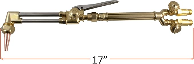 SÜA - Medium Duty Oxy-Fuel Torch with Check Valves, Cutting and Welding Tips (Acetylene) - Compatible with Victor