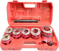 Pipe Thread Kit, Manual Plumber Pipe threader, Ratcheting Threading Tool Set with Storage Case