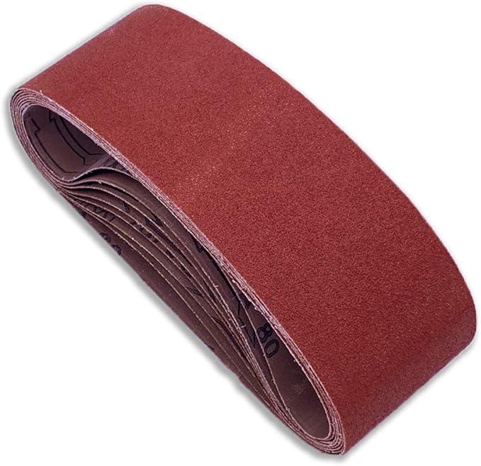 4 x 24 Inch Sanding Belt, 80 Grit Aluminum Oxide Belt Sander Belts 4x24,12 Pack (4x24in,80 Grit)