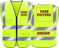 BeautyWill Custom Safety Vest Logo Class 2 High Visibility Reflevtive Vest Outdoor Protective Workwear