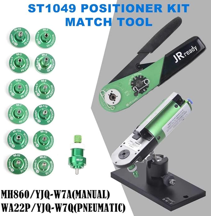 JRready M22520 7 Series ST1049 crimping tool KIT YJQ-W7A M22520 7 01 hand crimping tool with 86 series positioner and G145 for 16 to 28 awg Pin Terminal Contacts