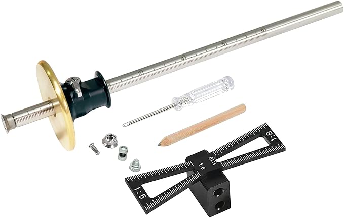 YOSELIN Dovetail Jig Wheel Marking Gauge Tool Set Include1 Bearing Wheel Cutter for Soft Wood 1 Locked Wheel Cutter for Hardwood 1 Woodworking Pencil 1 Separate Dovetail marking gauges