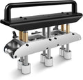 Roller Metal Bending Tool, Three-Station Roller Bender, Hand Tools Standing Seam Roofing Tools Adjustable for 0‑90 Degree Angle 13‑130mm Bending