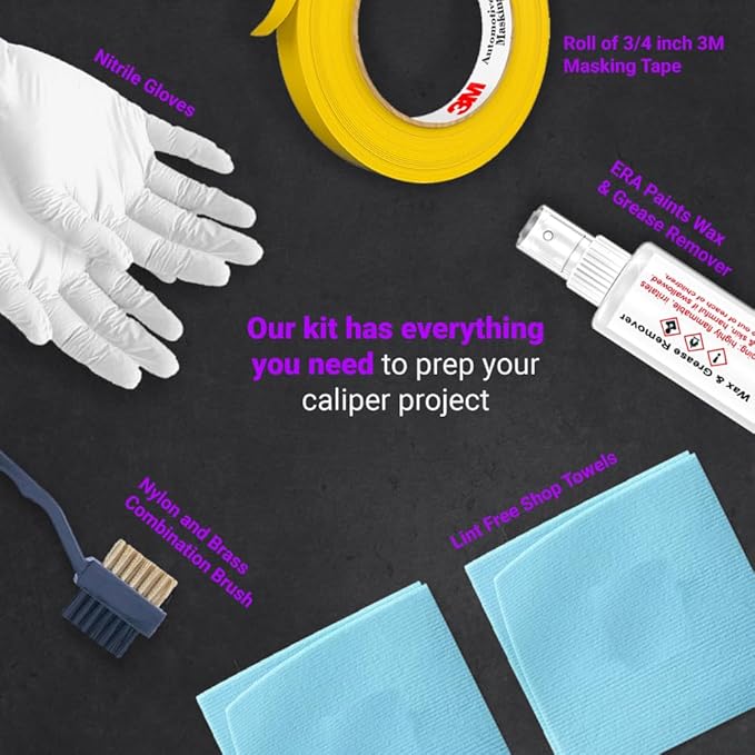 ERA Paints 2K Brake Caliper Paint Kit – Amethyst Purple Metallic | High-Gloss Spray, 500°F Heat & Chemical Resistant | Complete DIY Kit with Degreaser, Gloves & Tape | Made in USA