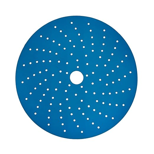 High Ground 6 Inch Multi-Hole Hook and Loop Clean Sanding Disc, Ceramic Abrasive, Dust-Free, High Performance, Long Lasting - 50pcs (Blue, 6 Inch, 600.0, Fine)