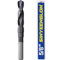 5/8 Cobalt Drill Bit for Metal and Hardened Steel, 1/2 Inch Reduced Shank M35 HSS Twist Jobber Drill Bit, with Index Storage Case