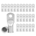 25Pcs 1/0 AWG 5/16"(M8) Stud Tinned Copper Ring Terminals Battery Cable Ends Wire Lugs 1/0 Gauge Battery Cable Lugs Heavy Duty Cable Lugs Bare Copper Eyelets Tubular Ring Terminal Connectors