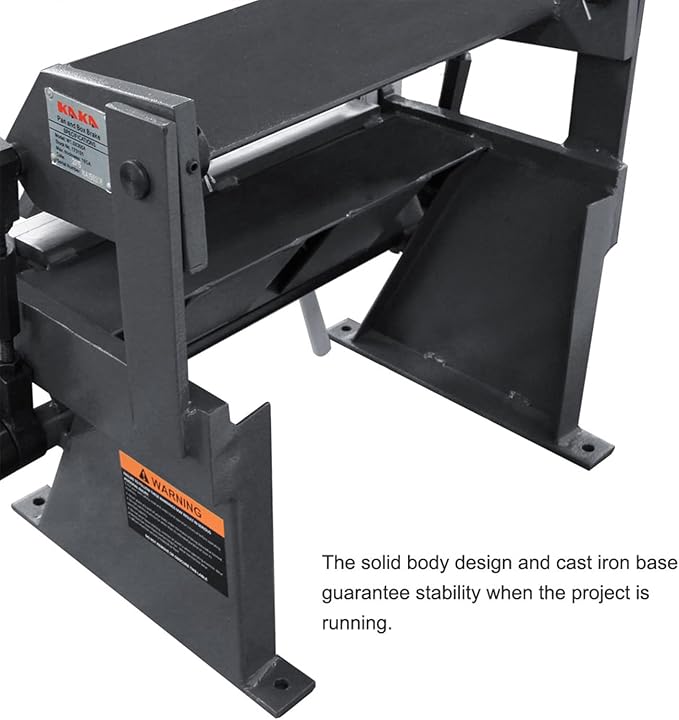KAKA INDUSTRIAL Box and Pan Brake,12-Inch 20-Gauge Capacity Sheet Metal Brake, 1-135° Adjustable Angle Metal Finger Break W-1220A
