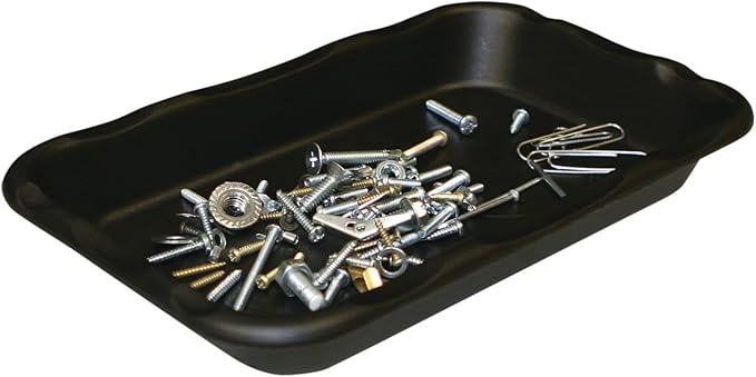Performance Tool W1285 Large Magnetic Nut & Bolt Tray for Garages and Workshops, Black, 6-Inch x 10-Inch