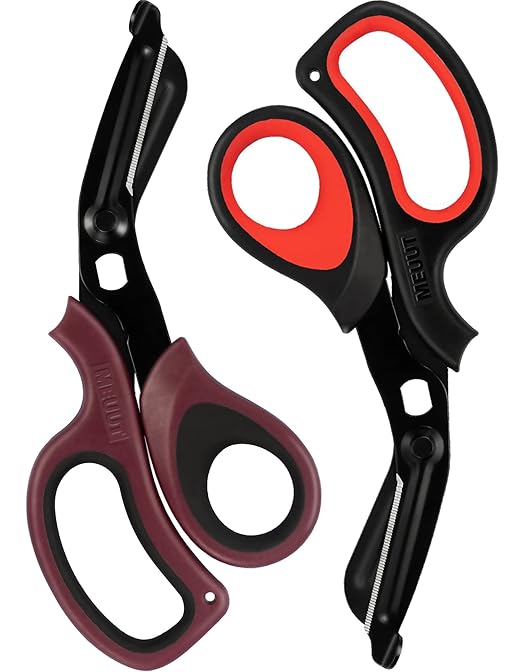 MEUUT 2 Pack Trauma Shears Patented Bandage Scissors - Medical Supplies with 8 inch Heavy Duty Medical Scissors for EMT Workers Nurses