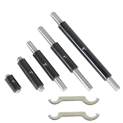 waltyotur Type C 0-6 Inch Outside Micrometer 0.0001 Inch Accuracy for Precise Measurement Work with Carbide Tip with Case 6 Pieces