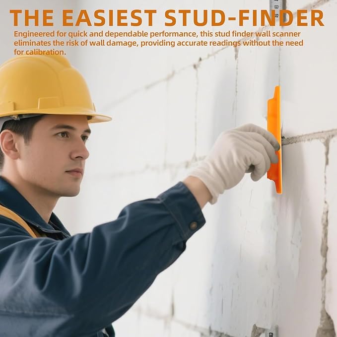 (4-Pack) Calvana Magnetic Stud Finder Wall Scanner, Stud Finder Magnet, Wall Detector Scanner, Compatible with All Drywall Construction, No Batteries Required, Wall-Friendly Construction，Easy to Use