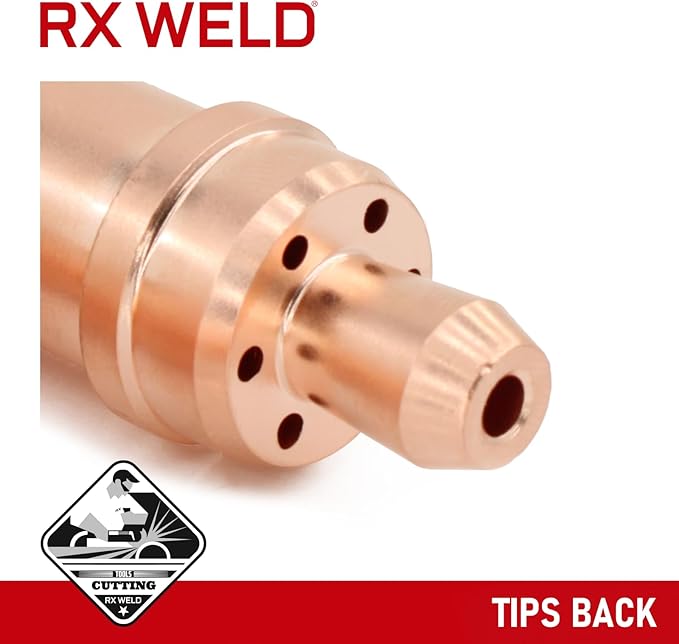 RX WELD 3-101 Series Acetylene V-Style Cutting Torch Tips - Sizes 0-3, Fit V-Style Light/Medium Duty Torch